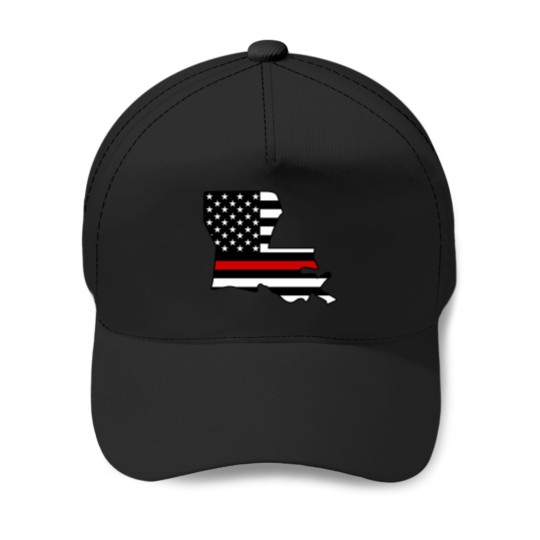 Discover Louisiana Thin Red Line Baseball Caps
