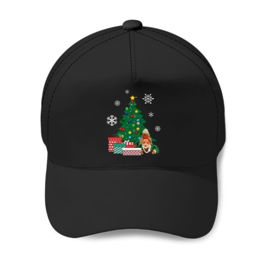 Discover Basil Brush Around The christmass Tree Baseball Caps
