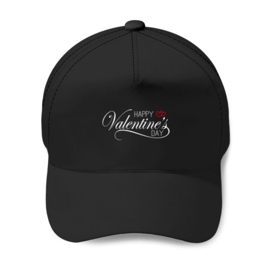 Discover Elegant-And-Lovely-Happy-Valentine'S-Day-Calligraphy-Greeting T-Shirt Baseball Caps