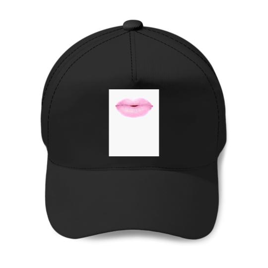 Discover Soft Pink Cute Thick Lips Watercolor Painting Baseball ¾ Sleeve Baseball Caps