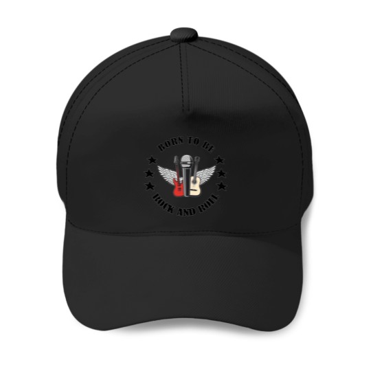 Discover Born To Be Rock and Roll Gifts Women Boys Men Girlss Baseball Caps