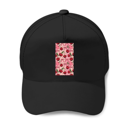 Discover Bows And Cherries (2) skeleton bike160png Baseball Caps