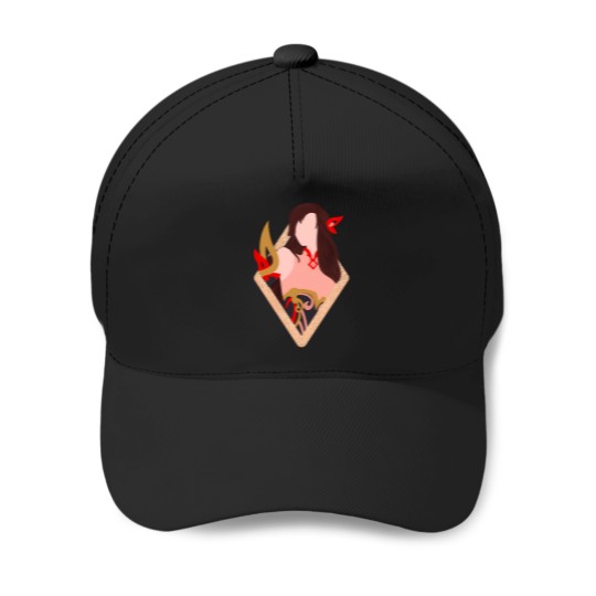 Discover Red & Gold Woman Fighter Baseball Caps