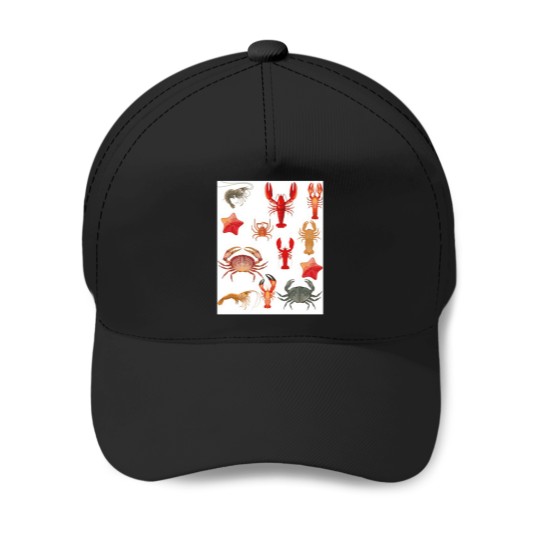 Discover Crustaceancore  Blue Baseball Caps
