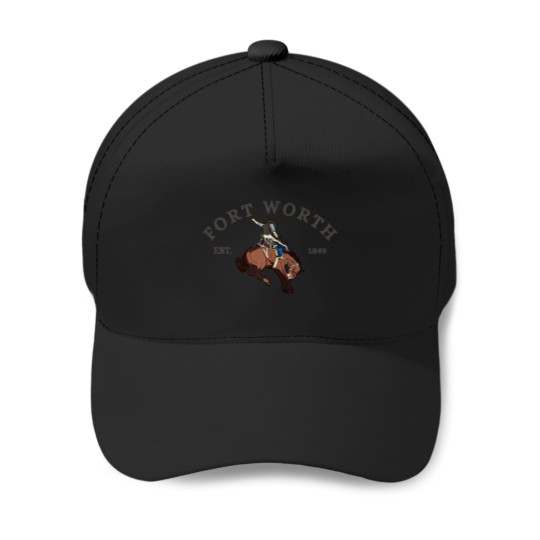 Discover Fort Worth Texass Established 1849 Cowboy Baseball Caps