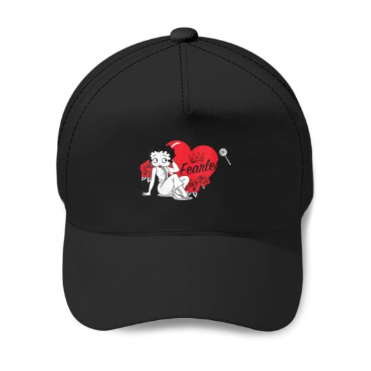 Discover womens betty boop fearless roses heart vneck Baseball Caps