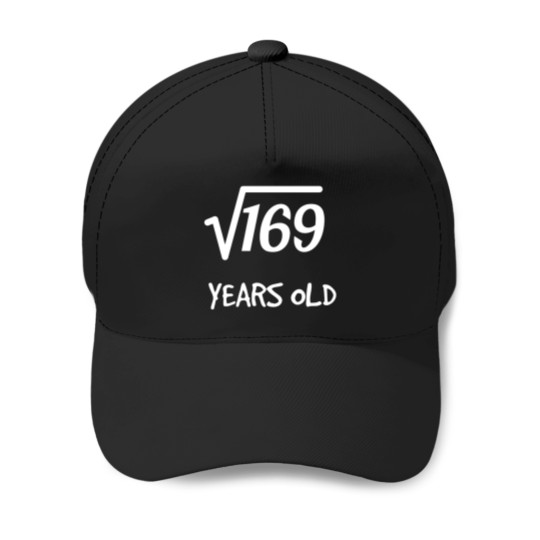 Discover Square Root of 169 13th Birthday 13 Years Old Boy Girl Baseball Caps