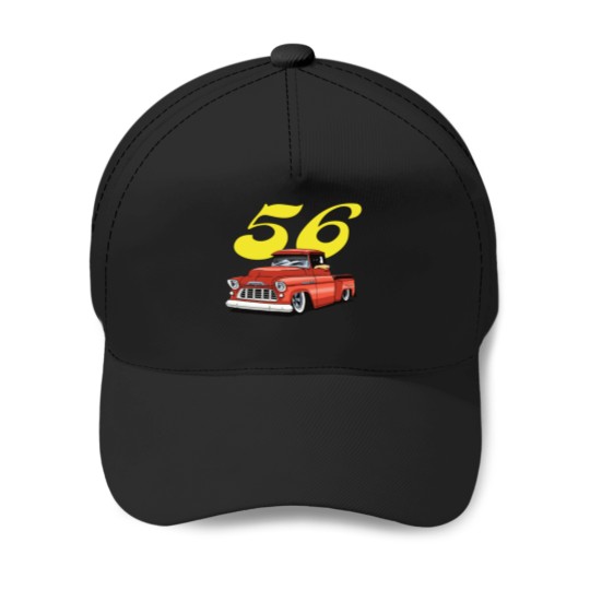 Discover Truck 56 Chev Pickup Sketch Baseball Caps