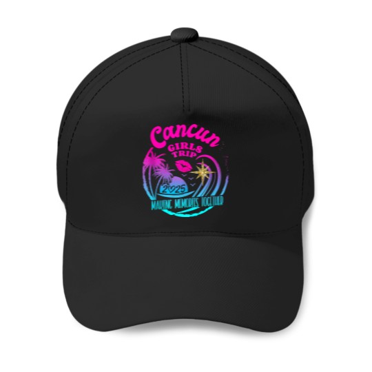 Discover Girls Trip Cancun 2025 Tees Weekend Birthday Squad Baseball Caps