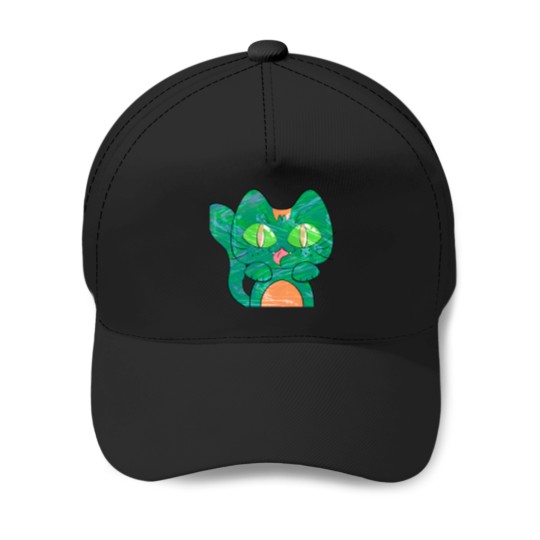 Discover Alien Cat - Greens Baseball Caps