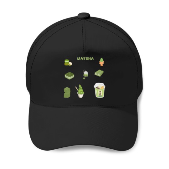 Discover matcha  pack Baseball Caps