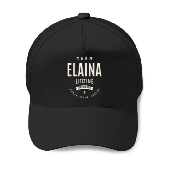 Discover Team-Elaina-Lifetime-Member-Funny-Name-Elaina-T-Shirt Baseball Caps