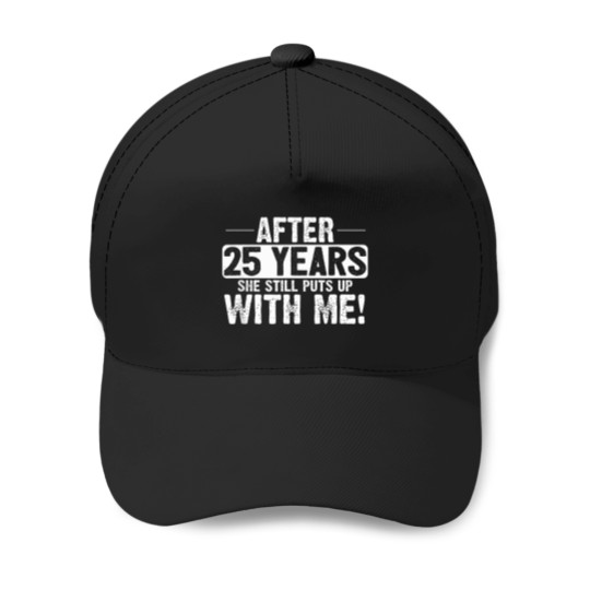 Discover 25Th-Anniversary-T-Shirt-25-Years-Marriage-Husband-Gift Baseball Caps