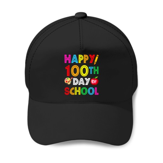 Discover 100th Day of School Teachers Kids Child Happy 100 Days 3 Baseball Caps