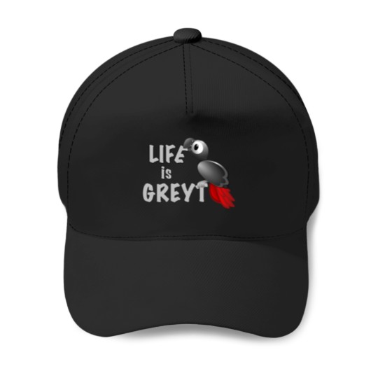 Discover African Grey Parrot Life is Greyt - Great Baseball Caps