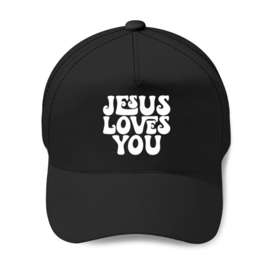 Discover Jesus Loves You Retro Vintage Style Graphic Men Womens Baseball Caps