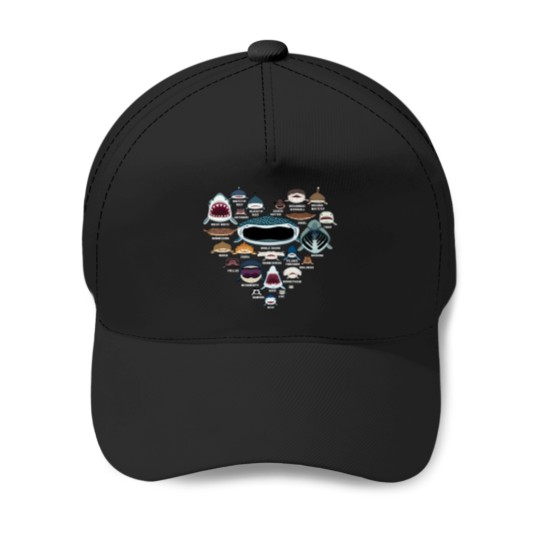 Discover Types Of Shark Identification Shark Faces Shark He Baseball Caps