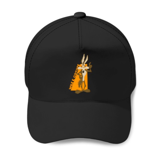 Discover Looney Tunes Wile E Coyote Orange Hue Portrait Baseball Caps