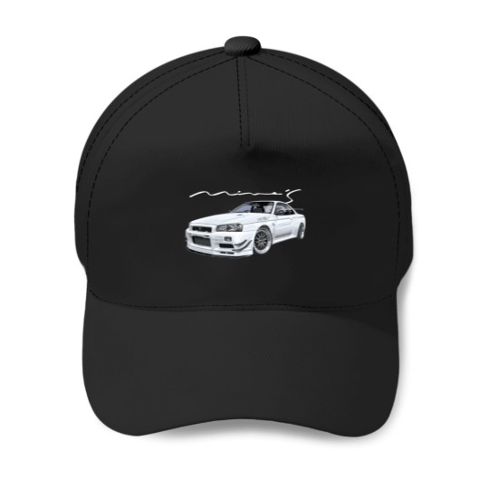 Discover Jdm Car R34 V-Spec Ii Rb26 Skyline MineS V-Spec N1 Baseball Caps