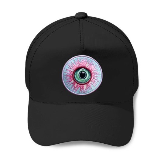 Discover Retro Eyeball Patch Baseball Caps