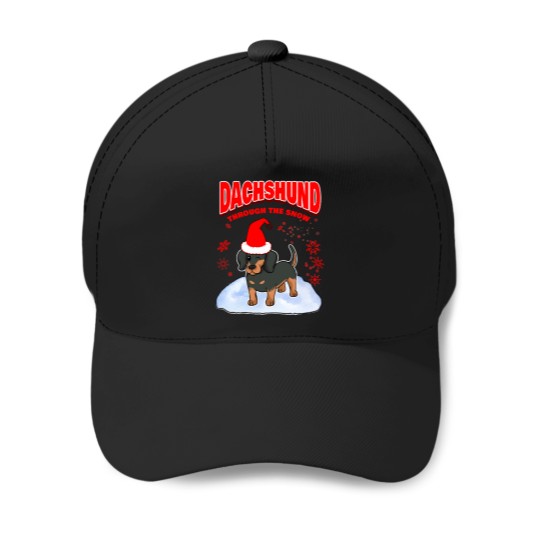 Discover Dachshund Lover Merry Christmas Baseball Caps