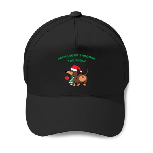Discover Dachshund through the snow Classic Baseball Caps