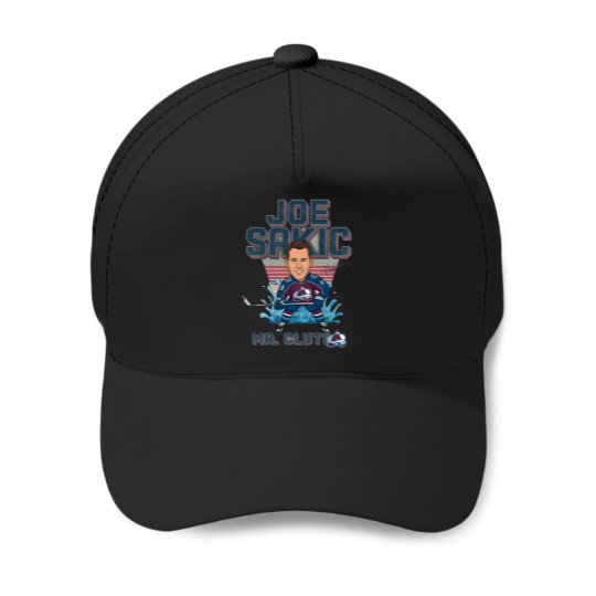 Discover joe sakic cartoon.png Baseball Caps