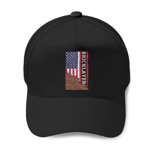 Discover Brick Mason Bricklayer Masonry Construction Us American Flag Baseball Caps