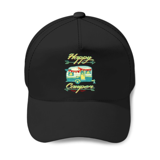 Discover Happy Camper - Camping 	 For Men Women And Kids Tee Baseball Caps