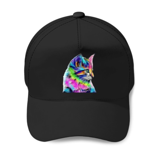 Discover Rainbow Space Kitten Rainbow Kitten Surprise Baseball Caps