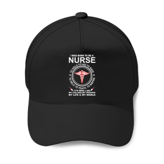 Discover Born-To-Be-A-Nurse.-U-Rn-Good-Hands-Active-T-Shirt Baseball Caps