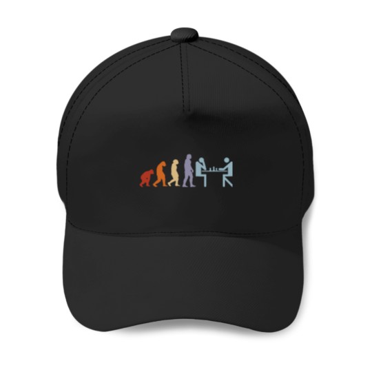 Discover Chess-Chess-Game-Chess-Pieces-Evolution-Chess-Board T-Shirt Baseball Caps
