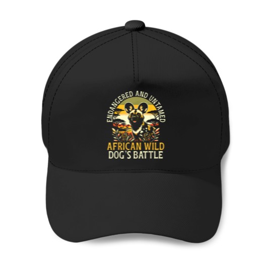 Discover Endangered Species African Wild Dog Animal Rights Activist T-Shirt (7) Baseball Caps