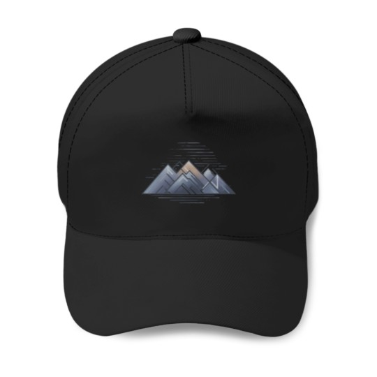 Discover Geometric-Sunrise-Mountain-Range-3-Active-T-Shirt Baseball Caps