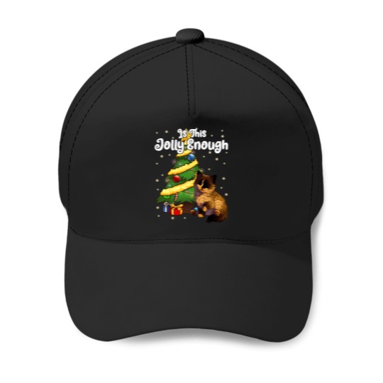 Discover Is-This-Jolly-Enough-Noel-Black-Cat-(5) T-Shirt Baseball Caps