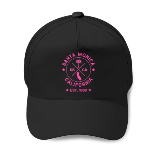 Discover Santa-Monica-California-Usa-Los-Angeles-Baywatch T-Shirt Baseball Caps