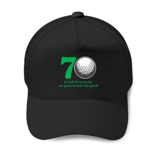 Discover 70-Year-Old-Golfer-Golfing-Golf-70Th-Birthday-T-Shirt Baseball Caps