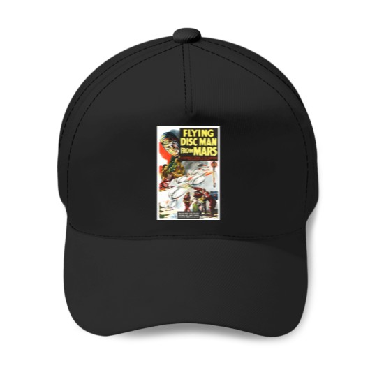 Discover Flying Disc Man From Mars Baseball Caps