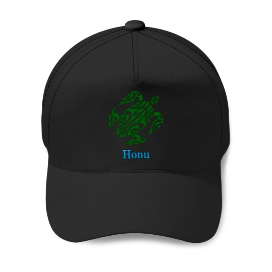 Discover Abstract Green Hawaiian Sea Turtle Baseball Caps