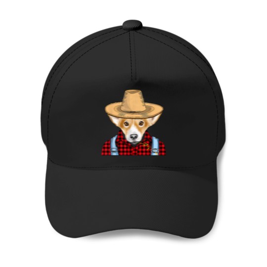 Discover Farmer Pembroke Welsh Corgi Farming Dog T-Shirt (1) Baseball Caps