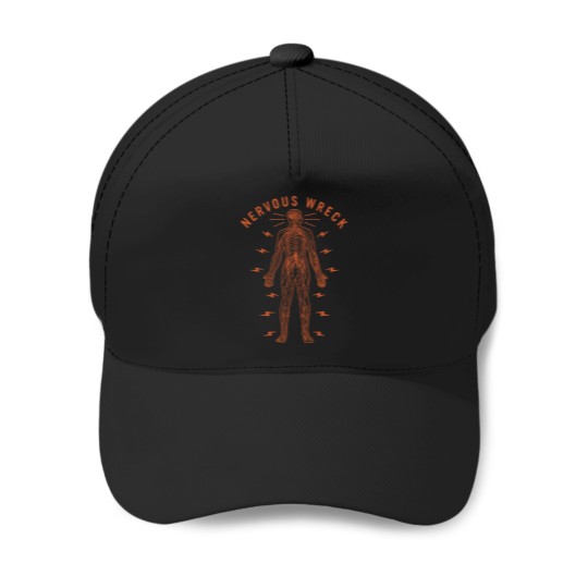 Discover Nervous Wreck Baseball Caps