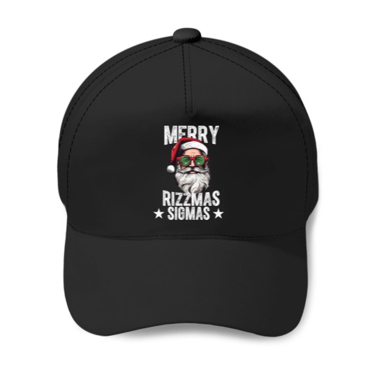 Discover Merry-Rizzmas-Sigmas-Funny-Santa-X-Mas-Christmas-Santa-Claus-Shirt Baseball Caps
