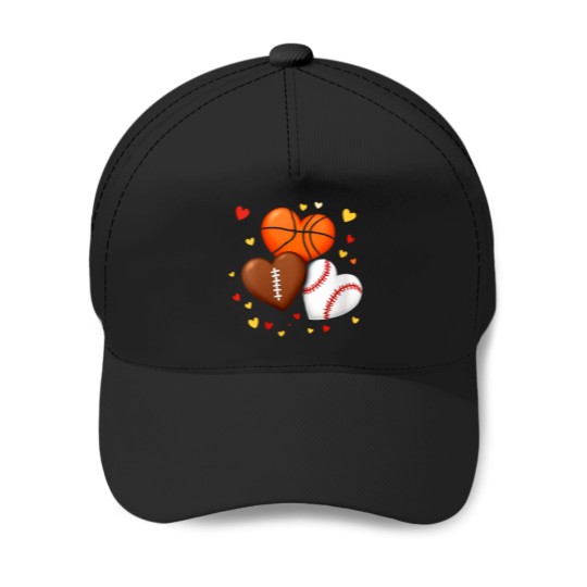 Discover Womens Heart Football Basketball Baseball Valent Baseball Caps
