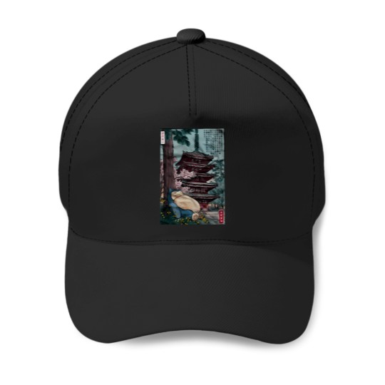 Discover Sn Lax Sleeping Near A Temple (1) T-Shirt Baseball Caps