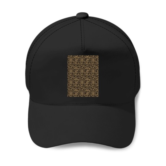 Discover Black on Brown Leopard Print patterns Seamless Repeat Background Baseball Caps