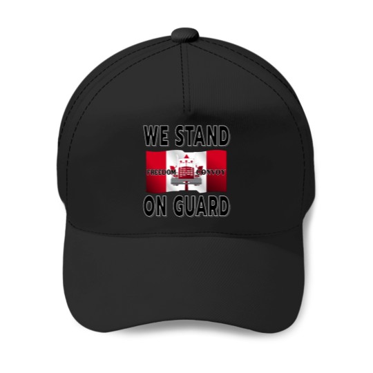 Discover FREEDOM CONVOY OF TRUCKERS WE STAND ON GUARD FOR THEE BLACK Baseball Caps