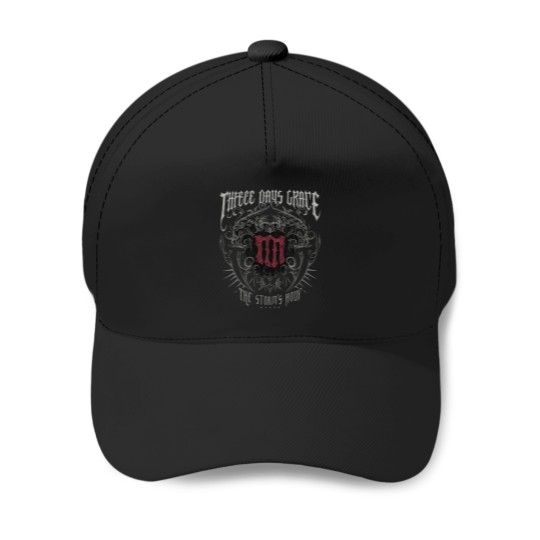 Discover Three Days Grace Gothic Crest Baseball Caps
