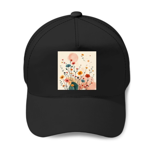 Discover Pickleball Summer Flowers Baseball Caps