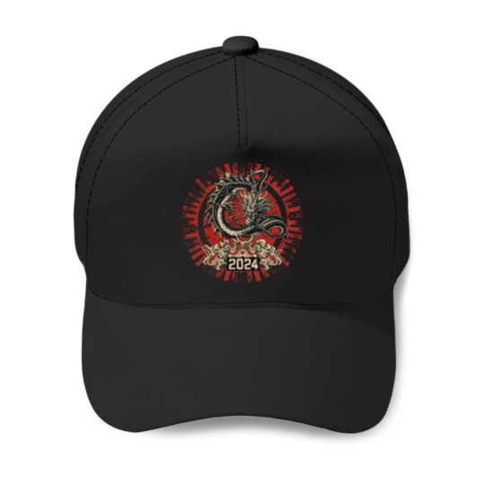 Discover 2024 Chinese New Year of the Wood Dragon 木龍年 Mù lóng nián (4) Baseball Caps