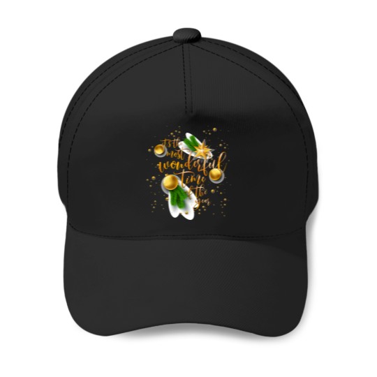 Discover Christmas It's the Most Wonderful Time of the Year Baseball Caps